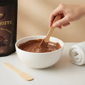 Glivia Dark Chocolate Wax Powder for Women & Men | Aloe Vera & Herbal Facial Hair Removal Formula | Painless Face Body Bikini Waxing Solution | Natural Hair Wax Powder for Smooth Skin at Home | 100g